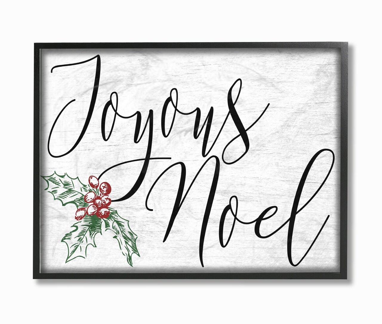 Stupell Industries Joyous Noel Christmas Botanicals Framed Giclee Art